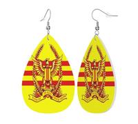 Orecchini Da Donna Pelle Sintetica Generic South Vietnamese Army Leggeri E Lussuosi Orecchino Per Decorazione Per Abbigliamento For Women Girls