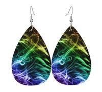 Orecchini Da Donna Pelle Sintetica Glow In Dark Splatter Neon Lacrima Orecchini In Pelle A Forma Di Lacrima Jewelry Per Every Outfit Adatti Per L'Uso Quotidiano