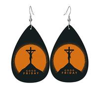 Orecchini Da Donna Pelle Sintetica Good Friday Lacrima Teardrop Leather Dangle Earrings Design Di Fascia Alta Per Le Donne Ragazze Per Feste E Appuntamenti