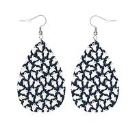 Orecchini Da Donna Pelle Sintetica Halloween Ghost Design Di Fascia Alta Teardrop Leather Dangle Earrings Per Per Le Donne Ragazze Every Outfit