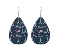 Orecchini Da Donna Pelle Sintetica Heart Romantic Paris Leggeri E Lussuosi Orecchini In Pelle A Forma Di Lacrima Design Di Fascia Alta Per Feste E Appuntamenti 2 Paia