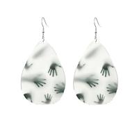 Orecchini Da Donna Pelle Sintetica Horror Hands Arms Pattern Lacrima Orecchino Leggeri E Lussuosi Per Le Donne Ragazze Decorazione Per Abbigliamento