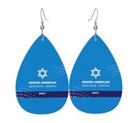 Orecchini Da Donna Pelle Sintetica Jews American Heritage Month Orecchino Leggeri E Lussuosi Per Per Le Donne Ragazze Every Outfit