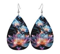 Orecchini Da Donna Pelle Sintetica Lotus Flowers Tranquility And Spiritual Nature Abstract Accessories Orecchino Leggeri E Lussuosi Per Feste E Appuntamenti 2 Paia