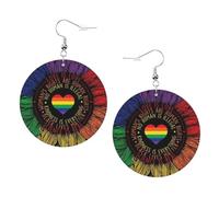 Orecchini Da Donna Pelle Sintetica Love Is Love Teardrop Leather Dangle Earrings Design Di Fascia Alta Per Every Outfit Decorazione Per Abbigliamento