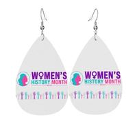Orecchini Da Donna Pelle Sintetica March Is History Month Orecchini In Pelle A Forma Di Lacrima Accessories Per Every Outfit Per Le Donne Ragazze