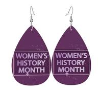 Orecchini Da Donna Pelle Sintetica March Is History Month Orecchini In Pelle A Forma Di Lacrima Leggeri E Lussuosi Per Per Le Donne Ragazze Per Feste E Appuntamenti