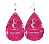 Orecchini Da Donna Pelle Sintetica March Is History Month Teardrop Leather Dangle Earrings Lacrima Per Per Feste E Appuntamenti Every Outfit
