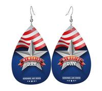 Orecchini Da Donna Pelle Sintetica Memorial Day Remember Our Heroes Jewelry Gioielli Lacrima Per Adatti Per L'Uso Quotidiano Per Le Donne Ragazze
