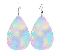 Orecchini Da Donna Pelle Sintetica Mermaids Color Leggeri E Lussuosi Orecchino Lacrima Per Le Donne Ragazze Every Outfit