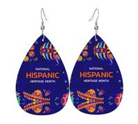 Orecchini Da Donna Pelle Sintetica National Hispanic Heritage Month Mes De La Herencia Hispana Gioielli Lacrima Per Decorazione Per Abbigliamento For Women Girls