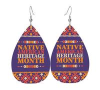 Orecchini Da Donna Pelle Sintetica Native American And Heritage Month Lacrima Teardrop Leather Dangle Earrings Jewelry Per Every Outfit Per Feste E Appuntamenti