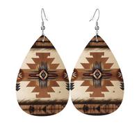 Orecchini Da Donna Pelle Sintetica Native American Patterns Printed Orecchino Lacrima Per Every Outfit Per Feste E Appuntamenti