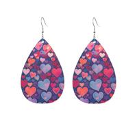 Orecchini Da Donna Pelle Sintetica Neon Hearts Shadow Jewelry Gioielli Lacrima Per Feste E Appuntamenti For Women Girls