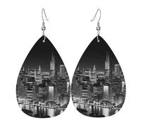 Orecchini Da Donna Pelle Sintetica New York Lacrima Orecchini In Pelle A Forma Di Lacrima Leggeri E Lussuosi Per Feste E Appuntamenti Adatti Per L'Uso Quotidiano