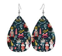 Orecchini Da Donna Pelle Sintetica Nutcracker Ballet Xmas Holiday Christmas Teardrop Leather Dangle Earrings Accessories Per For Women Girls Adatti Per L'Uso Quotidiano
