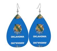 Orecchini Da Donna Pelle Sintetica Oklahoma State Flag Printed Orecchino Jewelry Per Every Outfit Decorazione Per Abbigliamento