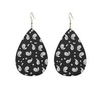 Orecchini Da Donna Pelle Sintetica Pai-Sley Ethnic Pattern Orecchini In Pelle A Forma Di Lacrima Design Di Fascia Alta Per Adatti Per L'Uso Quotidiano Per Le Donne Ragazze