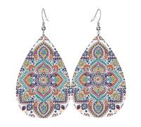 Orecchini Da Donna Pelle Sintetica Pai-Sley Medallion Accessories Orecchini In Pelle A Forma Di Lacrima Lacrima Per Feste E Appuntamenti Every Outfit