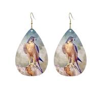 Orecchini Da Donna Pelle Sintetica Peregrine Falcon Falco Lacrima Orecchini In Pelle A Forma Di Lacrima Design Di Fascia Alta Per Every Outfit Decorazione Per Abbigliamento