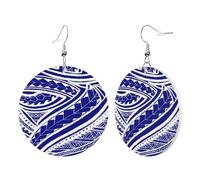 Orecchini Da Donna Pelle Sintetica Polynesian Tattoo Lacrima Gioielli Per Decorazione Per Abbigliamento Every Outfit