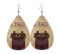 Orecchini Da Donna Pelle Sintetica Primitive Bless This Home Willow Saltbox Gioielli Design Di Fascia Alta Per Decorazione Per Abbigliamento For Women Girls