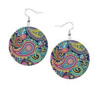 Orecchini Da Donna Pelle Sintetica Red Polka Dot Bohemian Pai-Sley Teardrop Leather Dangle Earrings Leggeri E Lussuosi Per Per Feste E Appuntamenti Per Le Donne Ragazze