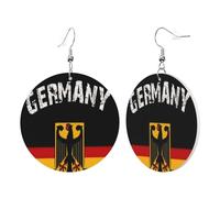 Orecchini Da Donna Pelle Sintetica Retro German Flag With The German Eagle Lacrima Orecchino Per Per Feste E Appuntamenti Every Outfit