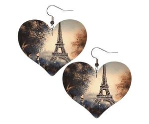Orecchini Da Donna Pelle Sintetica Romantic Paris Eiffel Tower Jewelry Orecchini In Pelle A Forma Di Lacrima Lacrima Per Adatti Per L'Uso Quotidiano Per Le Donne Ragazze