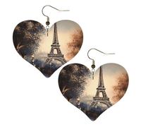 Orecchini Da Donna Pelle Sintetica Romantic Paris Eiffel Tower Lacrima Orecchini In Pelle A Forma Di Lacrima Accessories Per Feste E Appuntamenti Adatti Per L'Uso Quotidiano