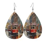 Orecchini Da Donna Pelle Sintetica San Francisco Leggeri E Lussuosi Orecchino Lacrima Per For Women Girls Adatti Per L'Uso Quotidiano