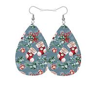 Orecchini Da Donna Pelle Sintetica Santa Boots Jewelry Teardrop Leather Dangle Earrings Per Adatti Per L'Uso Quotidiano Every Outfit