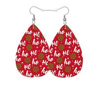 Orecchini Da Donna Pelle Sintetica Santa Claus Laugh Leggeri E Lussuosi Orecchini In Pelle A Forma Di Lacrima Per Decorazione Per Abbigliamento For Women Girls