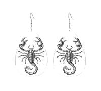 Orecchini Da Donna Pelle Sintetica Scorpion Tattoo Animal Horoscopes Orecchino Leggeri E Lussuosi Per Every Outfit Per Le Donne Ragazze