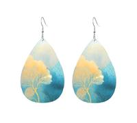Orecchini Da Donna Pelle Sintetica Sea Coral Leggeri E Lussuosi Teardrop Leather Dangle Earrings Accessories Per For Women Girls Le Donne Ragazze