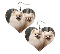 Orecchini Da Donna Pelle Sintetica Short-Haired Pomeranian Design Di Fascia Alta Orecchini In Pelle A Forma Di Lacrima Leggeri E Lussuosi Per Adatti Per L'Uso Quotidiano Per Feste E Appuntamenti