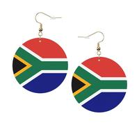 Orecchini Da Donna Pelle Sintetica South African Flag Jewelry Teardrop Leather Dangle Earrings Accessories Per Feste E Appuntamenti Every Outfit