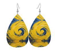 Orecchini Da Donna Pelle Sintetica Spiral Eddy Pattern Design Di Fascia Alta Orecchini In Pelle A Forma Di Lacrima Accessories Per Adatti Per L'Uso Quotidiano For Women Girls