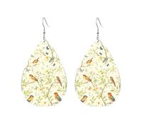Orecchini Da Donna Pelle Sintetica Spring Bird And Butterfly Leggeri E Lussuosi Orecchini In Pelle A Forma Di Lacrima Design Di Fascia Alta Per Every Outfit Decorazione Per Abbigliamento