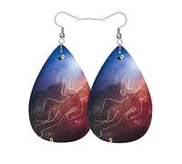 Orecchini Da Donna Pelle Sintetica Suspense Scene Lacrima Teardrop Leather Dangle Earrings Per Per Feste E Appuntamenti Every Outfit