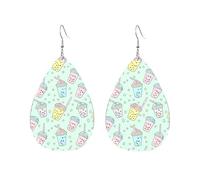 Orecchini Da Donna Pelle Sintetica Sweet Bubble Tea Jewelry Orecchino Leggeri E Lussuosi Per Feste E Appuntamenti 2 Paia