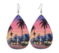 Orecchini Da Donna Pelle Sintetica The Old Hollywood Design Di Fascia Alta Teardrop Leather Dangle Earrings Jewelry Per Le Donne Ragazze Adatti Per L'Uso Quotidiano