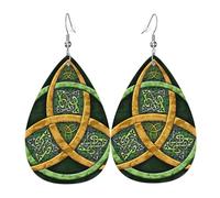 Orecchini Da Donna Pelle Sintetica Trinity Knot Teardrop Leather Dangle Earrings Accessories Per Per Feste E Appuntamenti Per Le Donne Ragazze