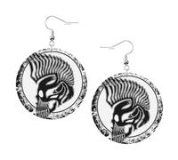 Orecchini Da Donna Pelle Sintetica Victorian Goth Gothic Skull Damask Gioielli Accessories Per For Women Girls Per Feste E Appuntamenti
