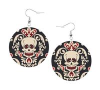Orecchini Da Donna Pelle Sintetica Victorian Goth Gothic Skull Damask Orecchino Accessories Per Per Feste E Appuntamenti Every Outfit