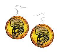 Orecchini Da Donna Pelle Sintetica Victorian Goth Gothic Skull Damask Teardrop Leather Dangle Earrings Lacrima Per Per Feste E Appuntamenti Every Outfit