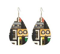 Orecchini Da Donna Pelle Sintetica Vintage Audio Record Cassette Tapes Leggeri E Lussuosi Orecchino Accessories Per Every Outfit Adatti Per L'Uso Quotidiano