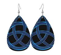 Orecchini Da Donna Pelle Sintetica Vintage Triquetra Trinity Knot Symbol Gioielli Leggeri E Lussuosi Per Every Outfit Adatti Per L'Uso Quotidiano