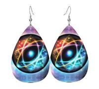 Orecchini Da Donna Pelle Sintetica Wonderful Universe Printed Orecchini In Pelle A Forma Di Lacrima Accessories Per Adatti Per L'Uso Quotidiano For Women Girls