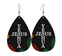 Orecchini Da Donna Pelle Sintetica Yeshua Jesus Christianty Accessories Orecchini In Pelle A Forma Di Lacrima Lacrima Per Feste E Appuntamenti Decorazione Per Abbigliamento